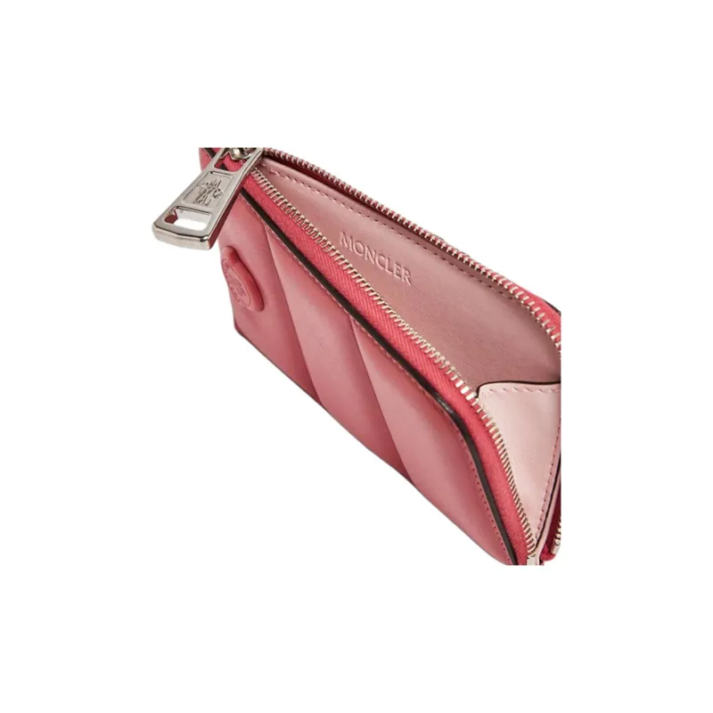 Moncler Soft Leather Wallet Women's Pink-3