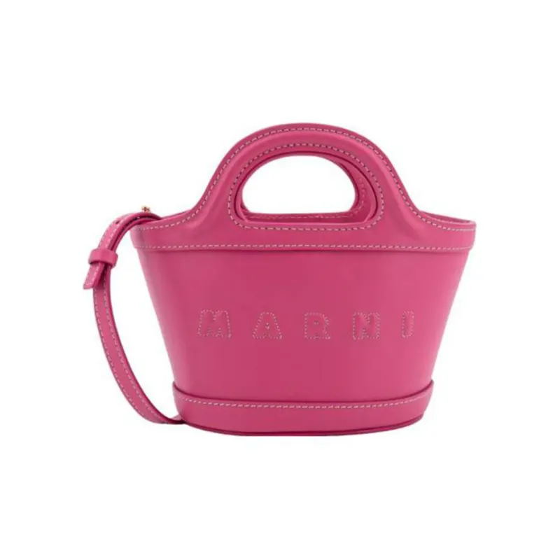 MARNI TROPICALIA Calfskin Shoulder Bag, Crossbody Bag, Handbag Extra Mini Women's Pink-0