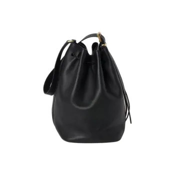 MIU MIU Leather Bucket Bag, Shoulder Bag, Crossbody Bag Women's Black