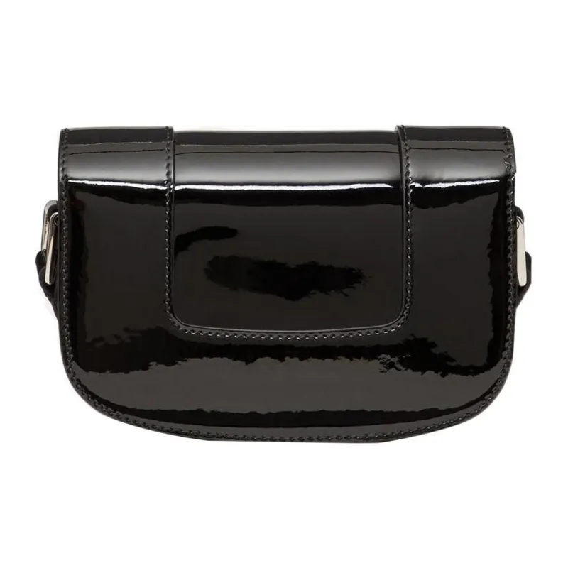Valentino GARAVANI Patent Leather Shoulder Bag, Crossbody Bag Small Size Women's Black-2