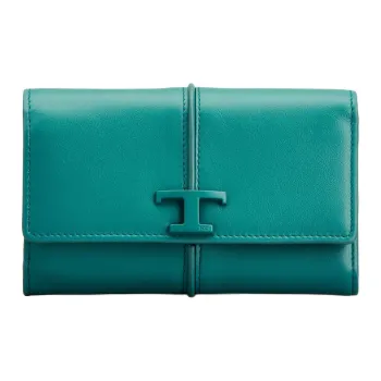 TOD'S Calfskin Wallet Women's Green