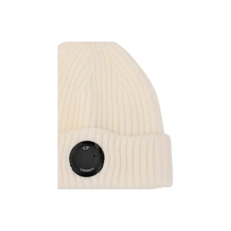 C.P.Company Logo Plaque Ribbed Beanie-2