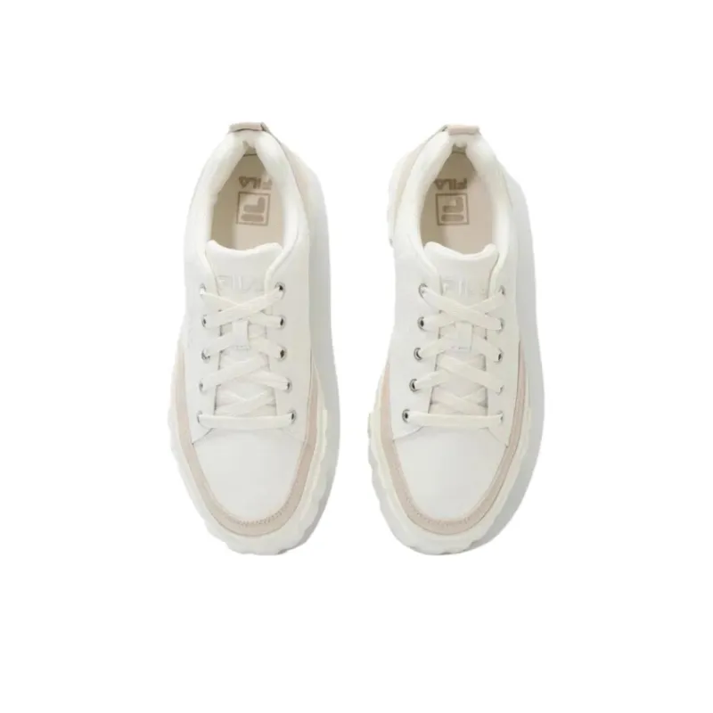 FILA Sandenal Shock Absorbers With Slip Resistant Features Low Top Casual Shoes Unisex Beige-2