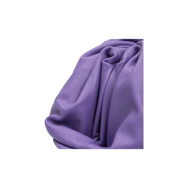 Bottega Veneta Cow Leather Clutch Large Size Women's Purple-3