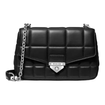 MICHAEL KORS Sheepskin Shoulder Bag Crossbody Bag Large Size Women's Black
