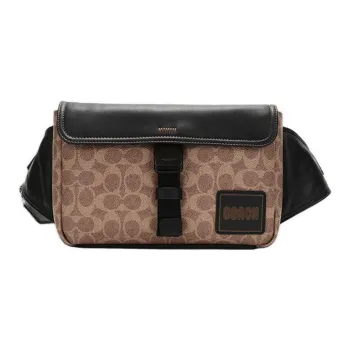 COACH Pacer Canvas Fanny Pack Men's Tan/Light Black