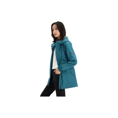 AIGLE GORE-TEX Jackets Coats Women's Gray Blue Cyan