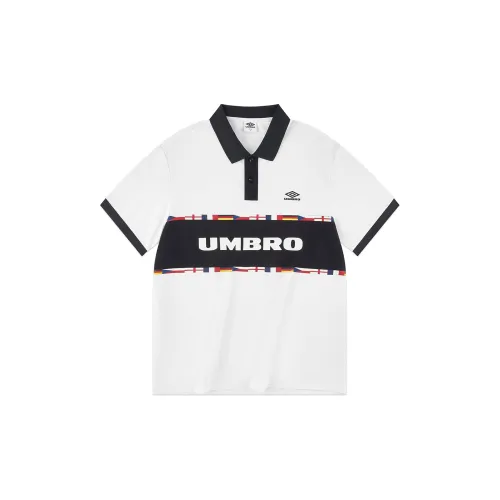 Umbro Short-Sleeve Polo Shirts Unisex Snowflake White