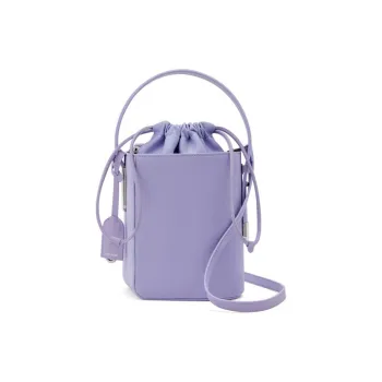 TAD FAB Suede Surface Bucket Handbag Women's Light Purple
