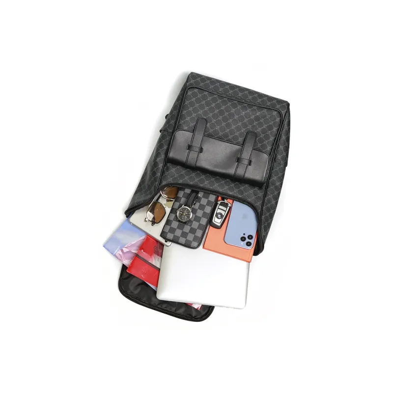 CMLZIUA PU Backpack Regular Unisex Pattern Black-4