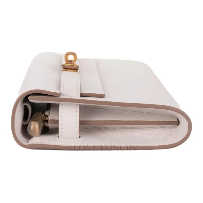 HERMES Epsom Calfskin Crossbody Bag Shoulder Bag Women's M4 Gris Pale Cream Gray-3