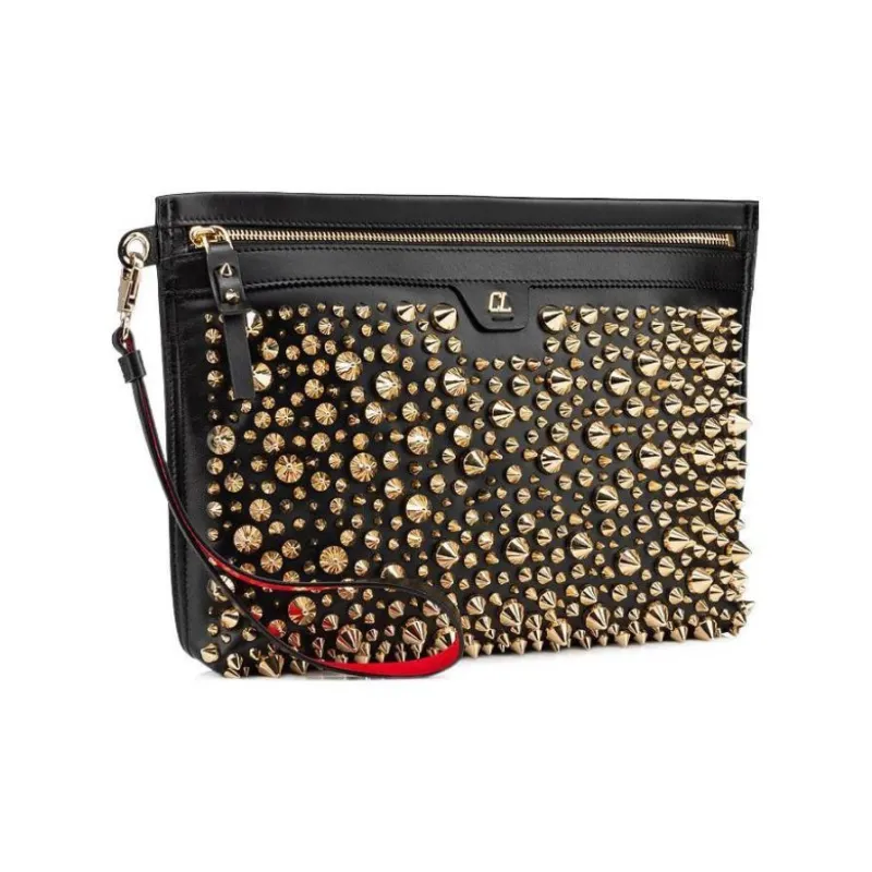 CL LUBOTING Calfskin Clutch Men's Black-2