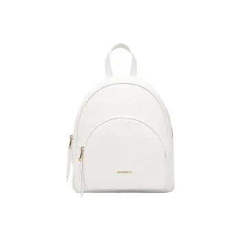 COCCINELLE Grained Leather Backpack Medium Size Women's White