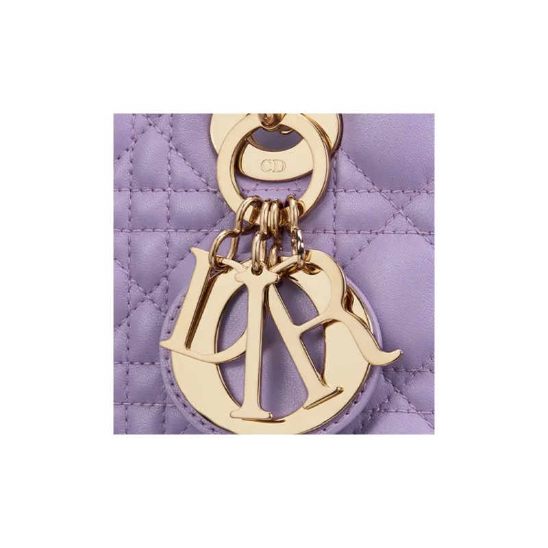 DIOR Lady DiorMy ABCDior Sheepskin Lady Dior Bag, Shoulder Bag, Crossbody Bag, Handbag Small Size Women's Light Purple-5