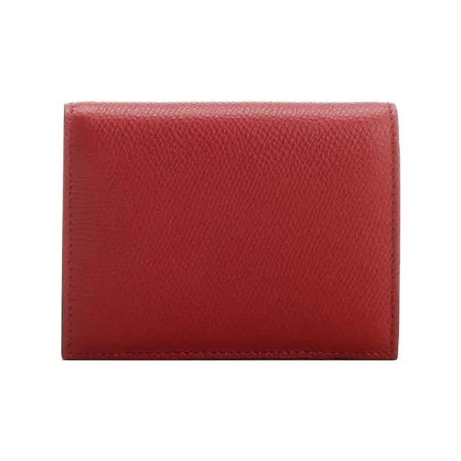 Valentino Vlogo Cow Leather Wallets Card Holders Regular Women's Red-2