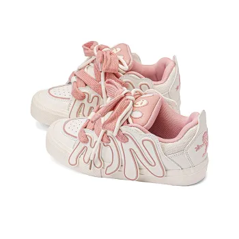 MINISO Low Top Skateboard Shoes Women's Cherry Blossom Pink
