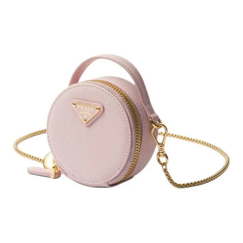 PRADA Saffiano Leather Portable Crossbody Bag Shoulder Bag Mini Women's Snow Pink-1