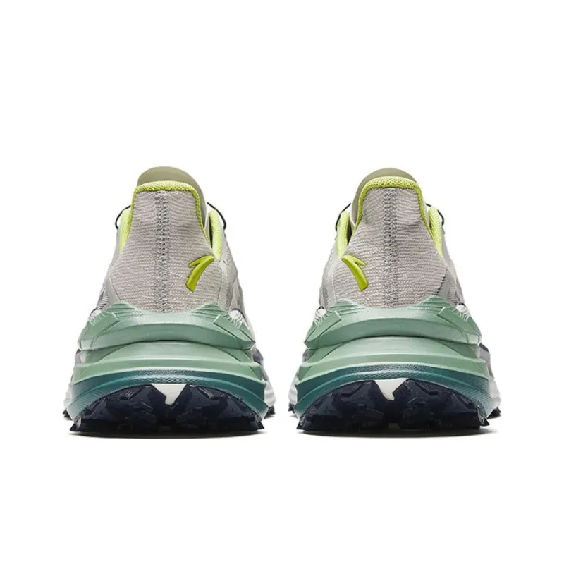 Anta Cushioning Wear Resistant Low Top Running Shoes Men's Gray Yellow-3