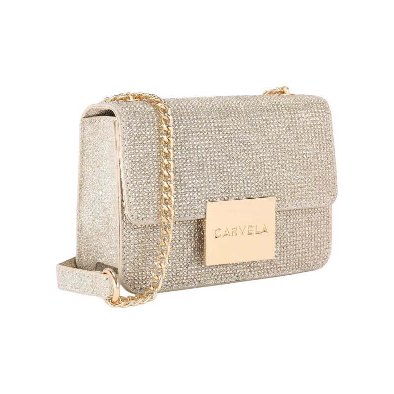 Kurt Geiger London Crystal Shoulder Bag Crossbody Bag Mini Women's Gold-2