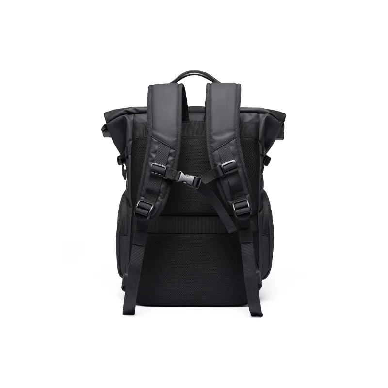 TANGCOOL Nylon Fabric Backpack Large Size Men's Black-2