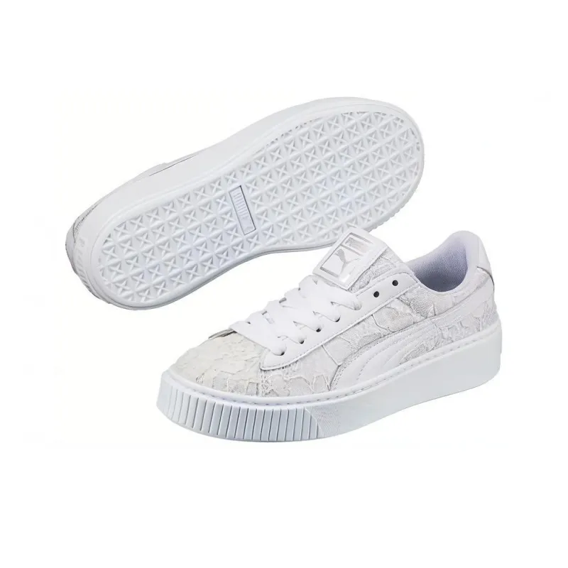 PUMA Basket Platform Fo 'Lace White' Women's-4