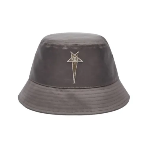RICK OWENS/RO Nylon Bucket Hats Unisex Coffee