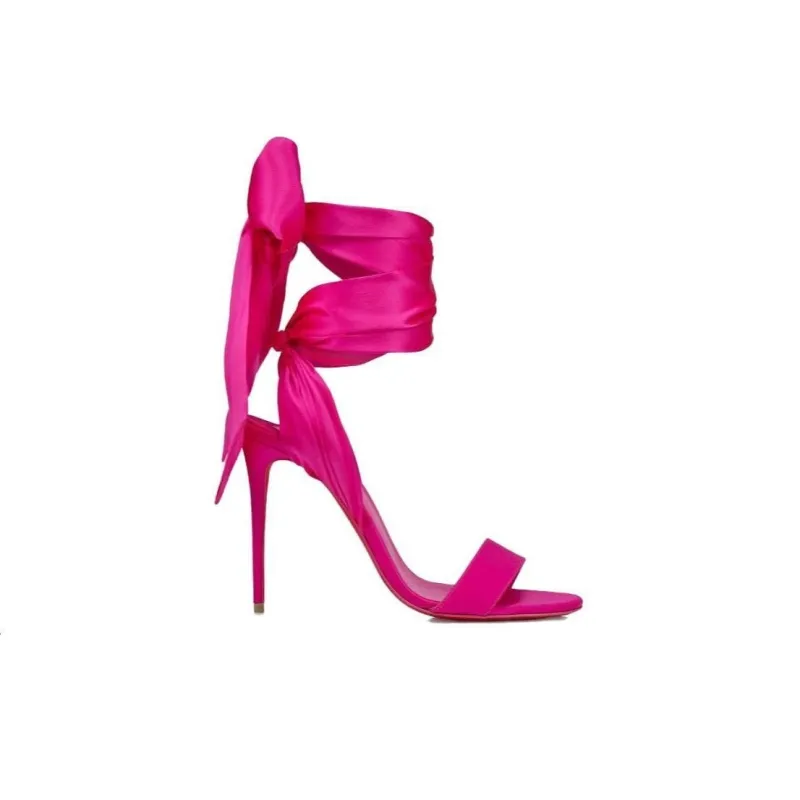 CL LUBOTING One-Strap Sandals 10cm Women's Fuchsia-1