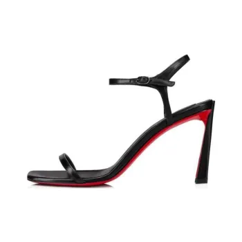 CL LUBOTING One Strap Sandals 8.5cm Women's Black