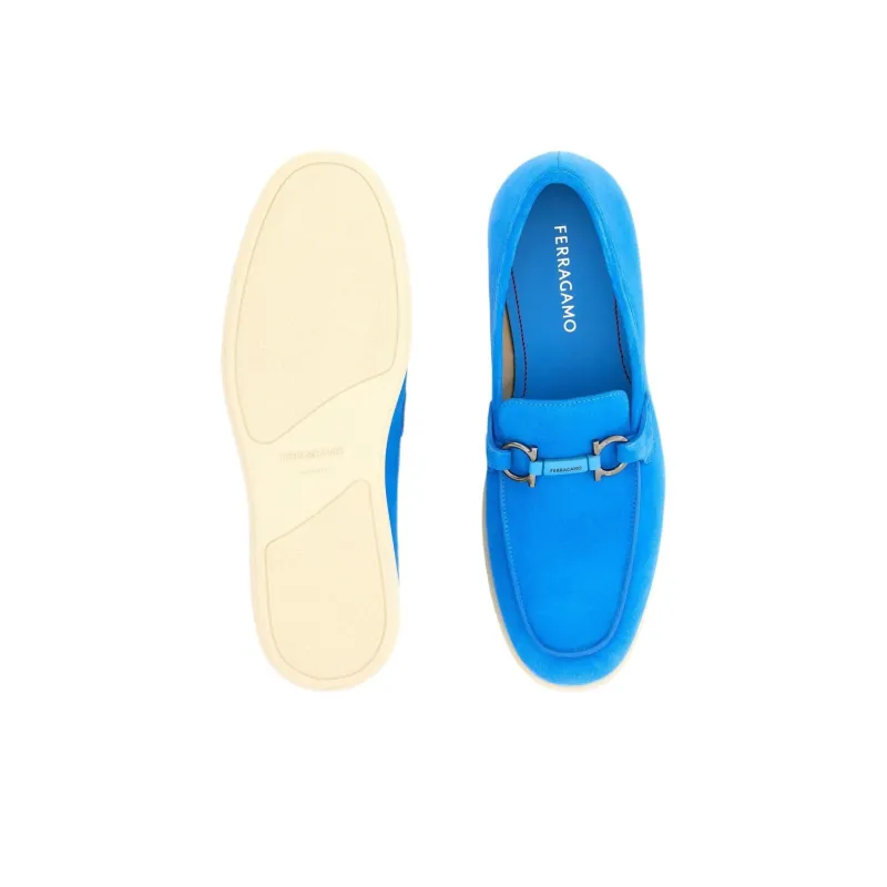 FERRAGAMO GANCINI Loafers Men's Blue-4