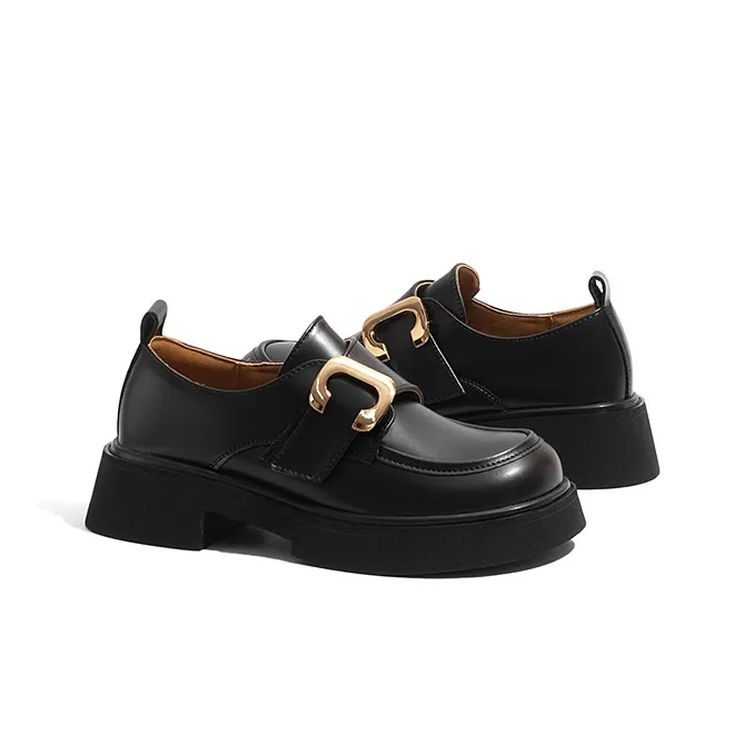 Old Meow British Style Loafers 5cm Women's-1