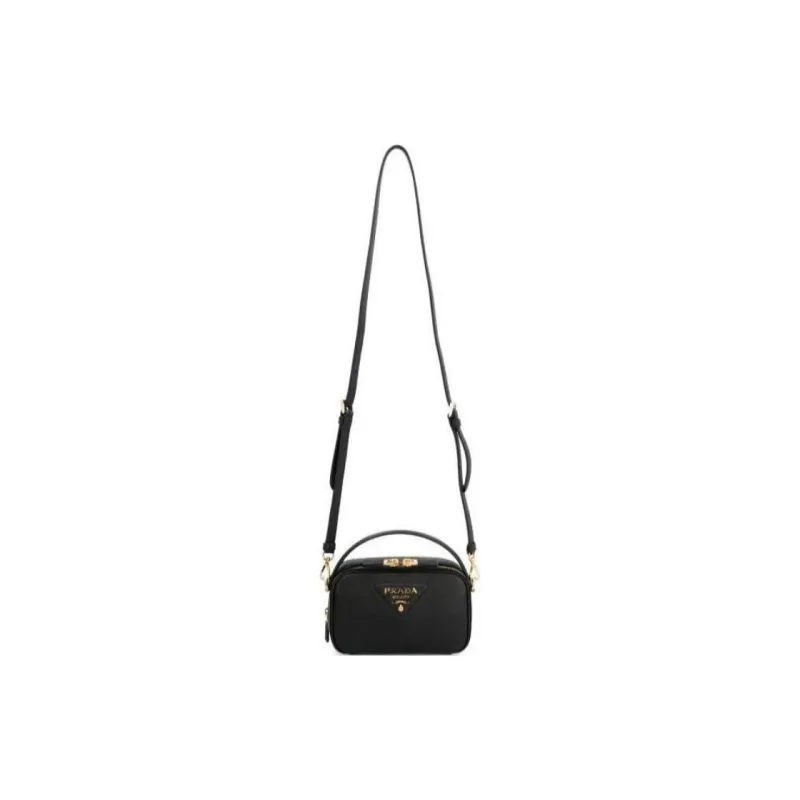 PRADA Calfskin Shoulder Bag, Crossbody Bag, Handbag Women's Black-1