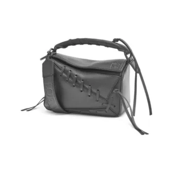 LOEWE Puzzle Cow Leather Geometric Bag Puzzle Bag Shoulder Bag Crossbody Bag Handbag Mini Women's Black
