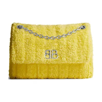 Balenciaga Polyester Handbag, Shoulder Bag Women's Yellow