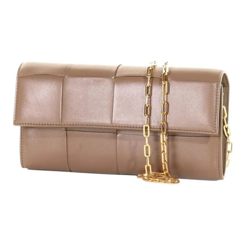 Bottega Veneta Leather Wallet Mini Women's Brown-1