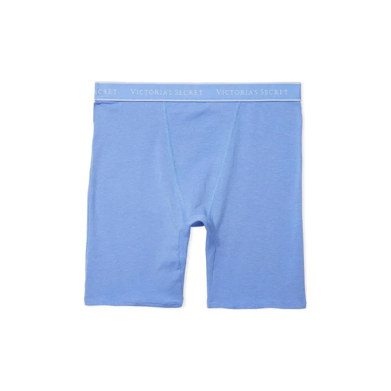 Victoria's Secret COTTON Logo Cotton High-Waist Boxer Brief/N N Underpants Women's 1 Pack Blue-0