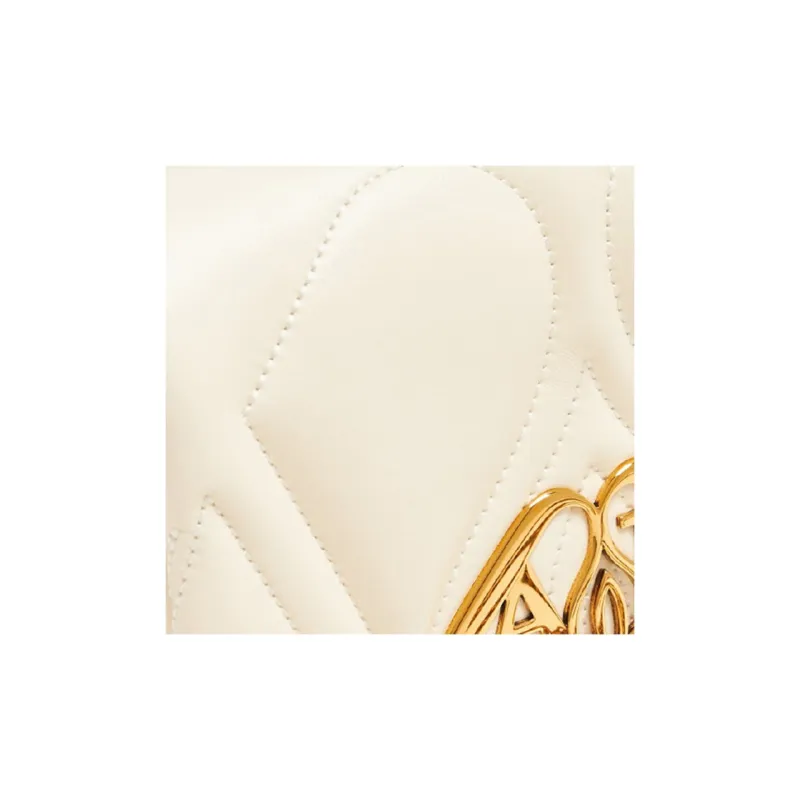 Alexander McQueen Leather Shoulder Bag, Crossbody Bag Mini Women's White-2