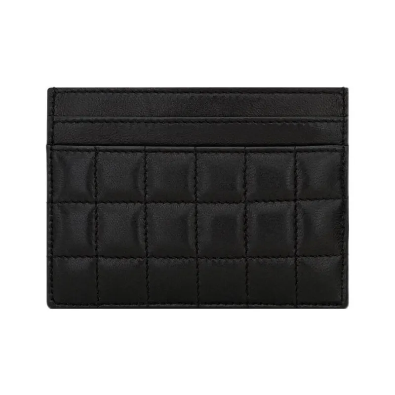 SAINT LAURENT Sheepskin Card Holder Women's Black-1