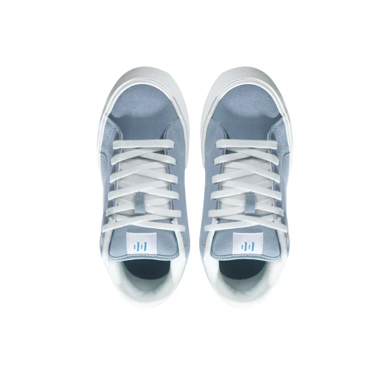Ollieskate Anti Slip Wear Resistant Low Top Casual Shoes Unisex Cream Blue-3
