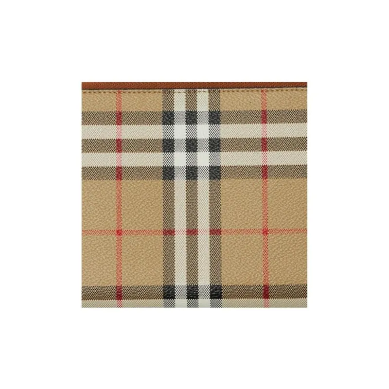 Burberry Polyurethane Wallet Regular Men's Beige Yellow-3