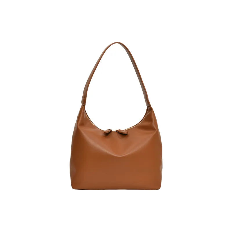 NOMK PU Tote Bag Shopping Bag Shoulder Bag Versatile Shoulder Bag Regular Women's Black/White/Khaki/Brown-15