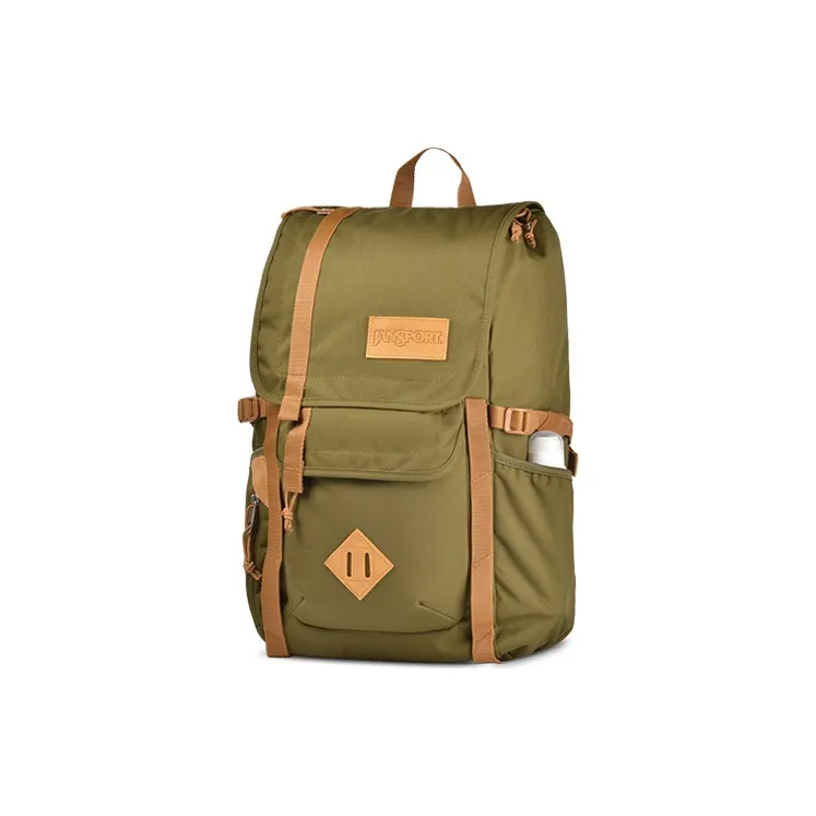 JanSport Polyester Backpack Regular Unisex Army Green-1