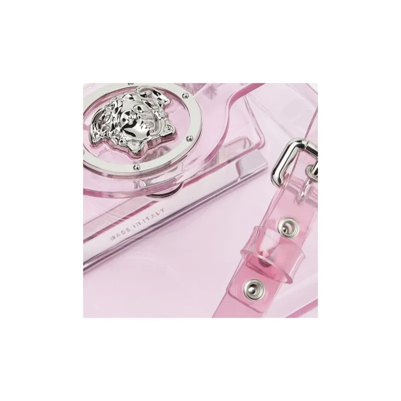 VERSACE La Medusa Acrylic Shoulder Bag, Crossbody Bag, Handbag Mini Women's Light Pink Red-3