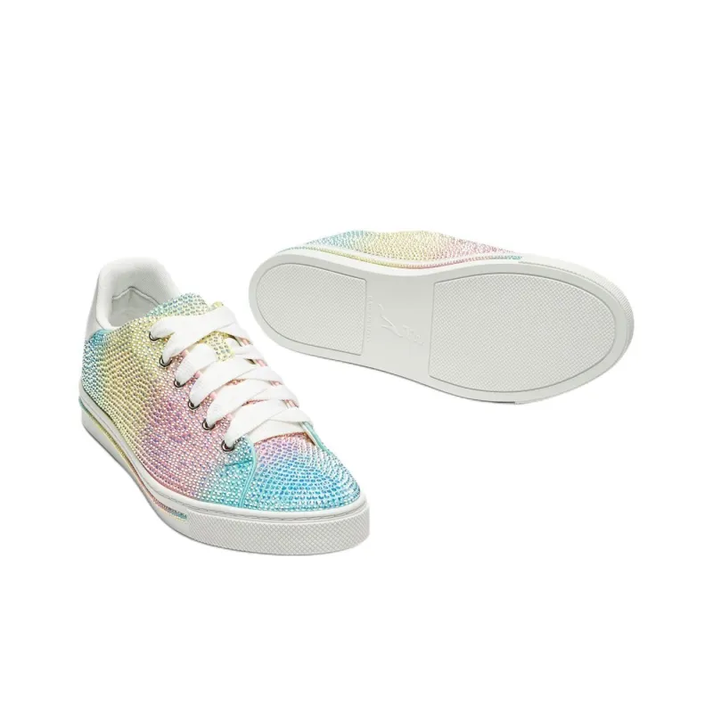RENE CAOVILLA Xtra Low-Top Skateboard Shoes Women's Blue Pink-4