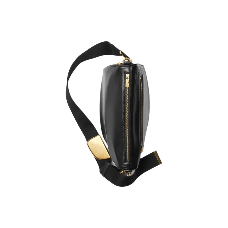 Burberry Shield Calfskin Portable Crossbody Bag Shoulder Bag Women's Black-3