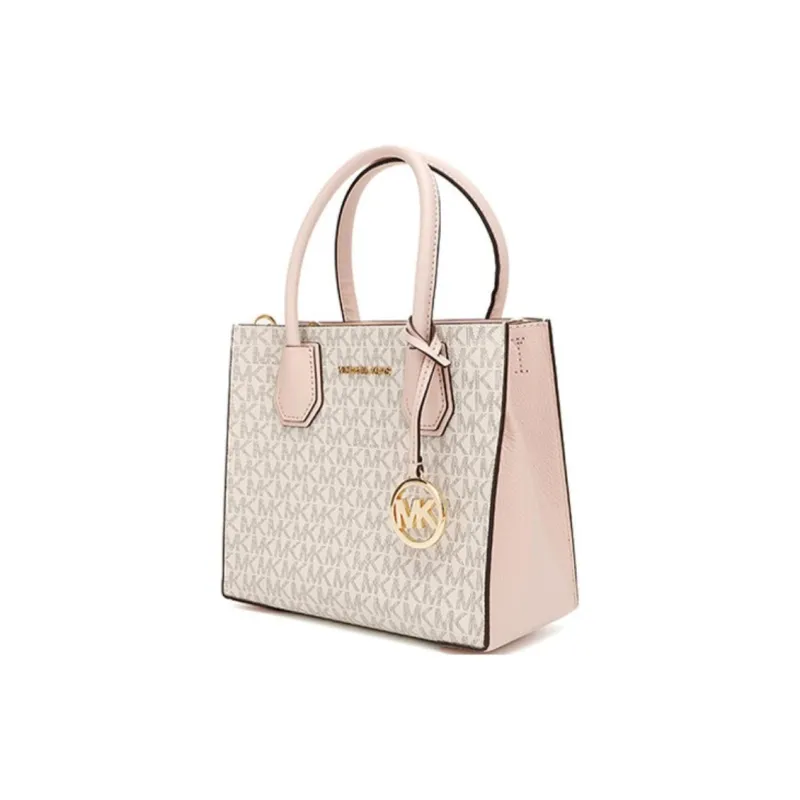 MICHAEL KORS Mercer Cow Leather Trunk Bag Handbag Shoulder Bag Crossbody Bag Medium Size Women's Cherry Blossom Pink-1