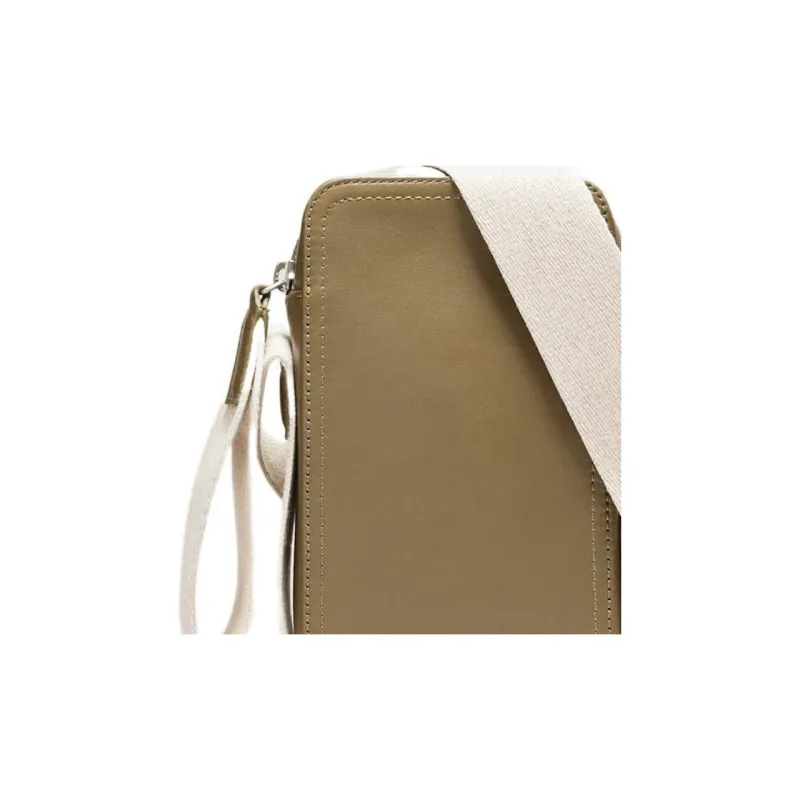 Jacquemus Cow Leather Shoulder Bag Crossbody Bag Men's Khaki-4