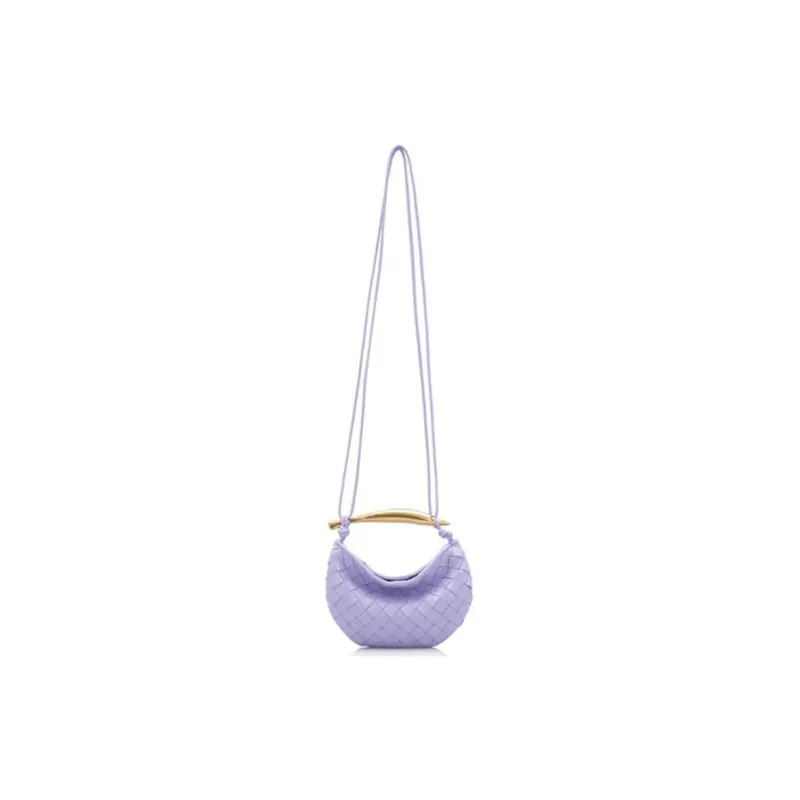 Bottega Veneta Sheepskin Shoulder Bag, Crossbody Bag, Handbag Women's Purple-2