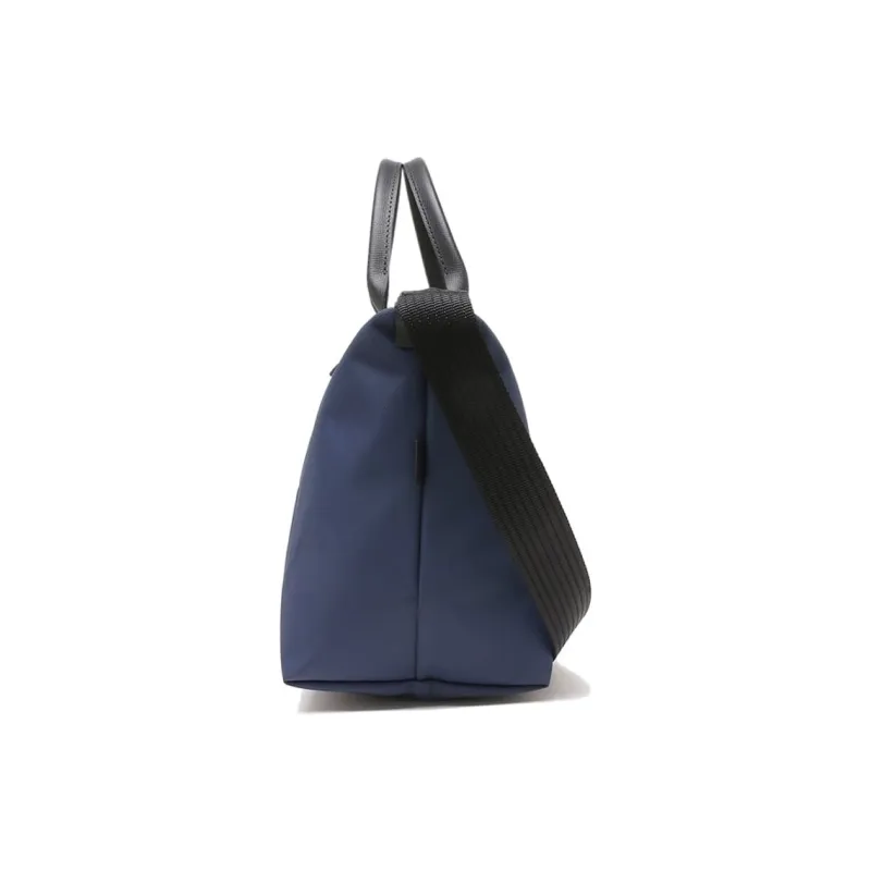 LONGCHAMP Le Pliage Energy Cow Leather Trim Shoulder Bag, Crossbody Bag, Handbag Medium Size Women's Blue-2