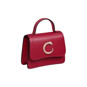 CARTIER PANTHÈRE Calfskin Shoulder Bag, Crossbody Bag, Handbag Extra Small Women's Cherry Red