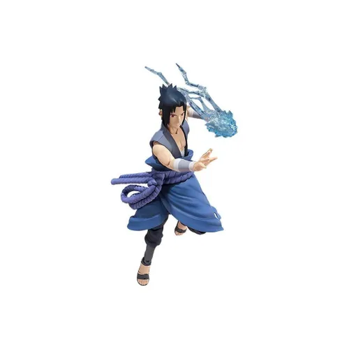 BANDAI Sasuke Uchiha Bandai SHF Naruto Sasuke Tobi Battle Action Figure 14cm Scale Figures